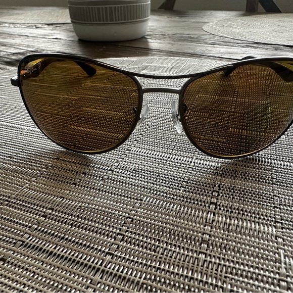Ray-Ban Dark Brown Aviator Sunglasses - Picture 3 of 5
